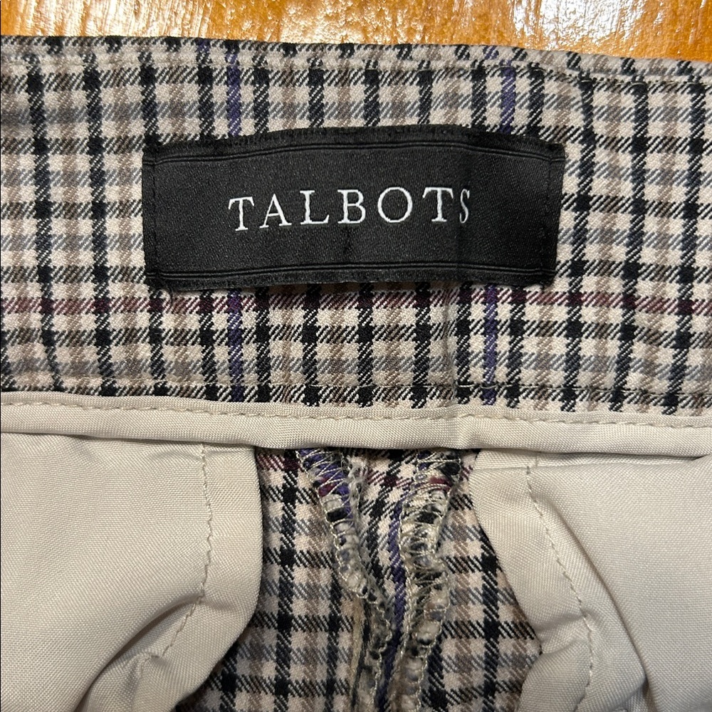 Talbots Women's Chatham Plaid Slim Leg Ankle Pants - Picture 3 of 10